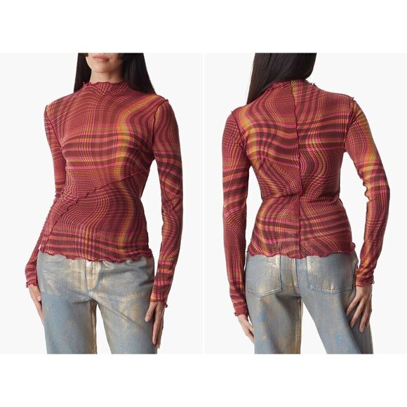 New Circus NY by Sam Edelman Women's Size M Trinity Long Sleeve Top Super Pink - Picture 1 of 12